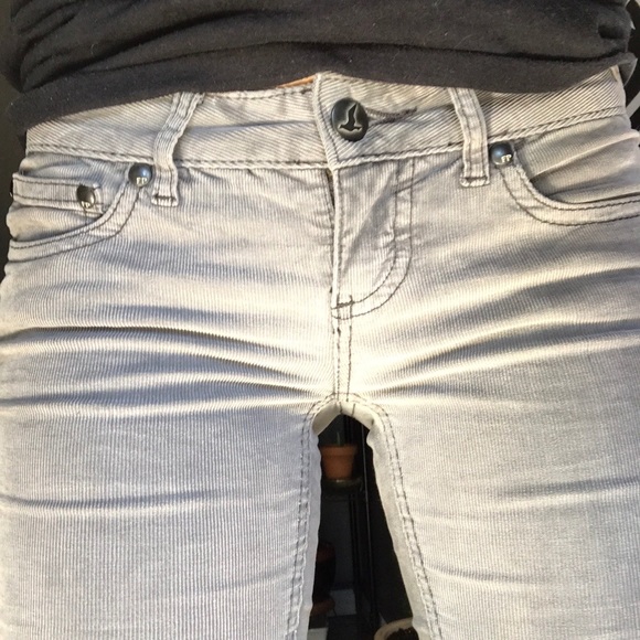 Free People Grey Corduroy Jean pants Size 26 - Picture 5 of 10